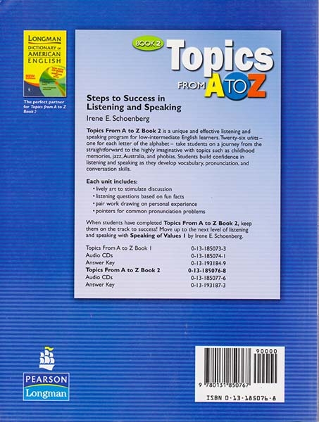 TOPICS FROM A TO Z BOOK2(لانگمن)