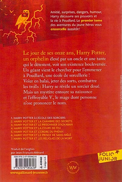 HARRY POTTER 1 A LECOLE DES SORCIERS
