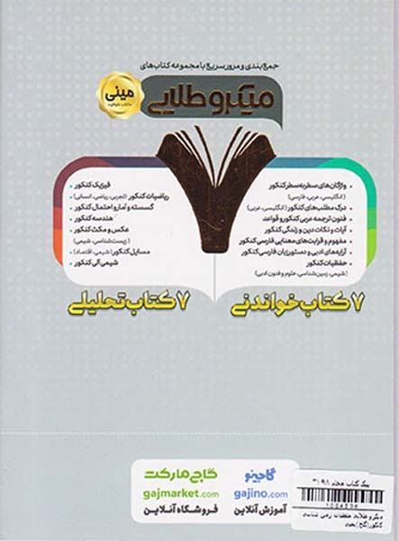 کتاب ویژه جمع بندی و مرور سریع میکرو طلایی مینی حفظیات زمین شناسی کنکور انتشارات گاج