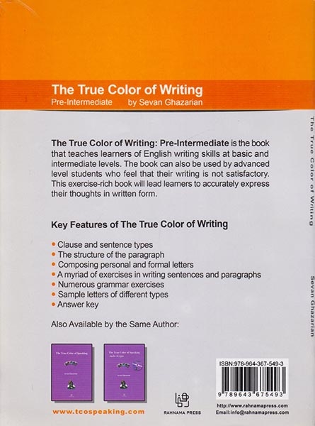 THE TRUE COLOR OF WRITING PRE-INTERMADIATE