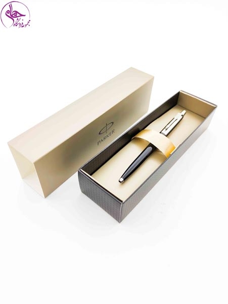 خ پارکر نیمه استیل  مشکی گیره کروم JOTTER