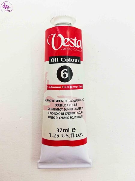 رنگ روغن 37میل وستا Cadmium Red Deep Hue کد 6