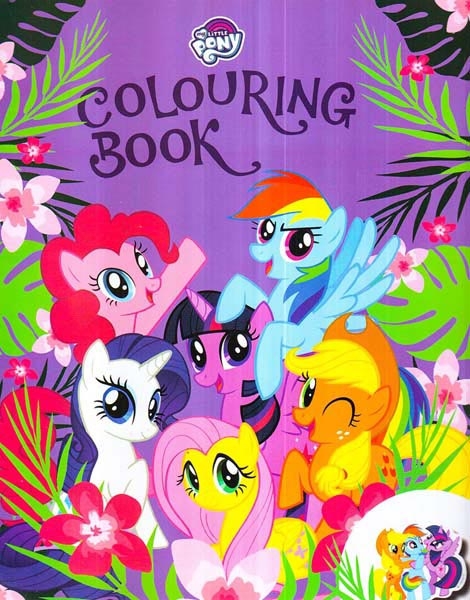 دفتر رنگ آمیزی پونی همراه با برچسب یونیکورن