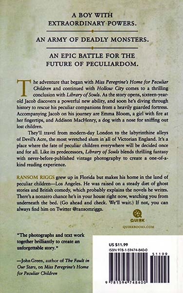 LIBRARY OF SOULS - MISS PEREGRINES PECULIAR CHILDREN 3