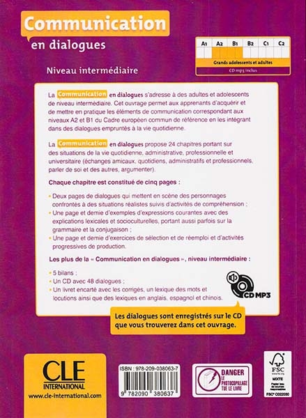 COMMUNICATION EN DIALOGUES INTERMEDIAIRE A2/B1