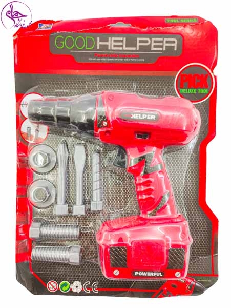 777 دریل پیچی روکارتی قرمز با پبچ و مهره HELPER