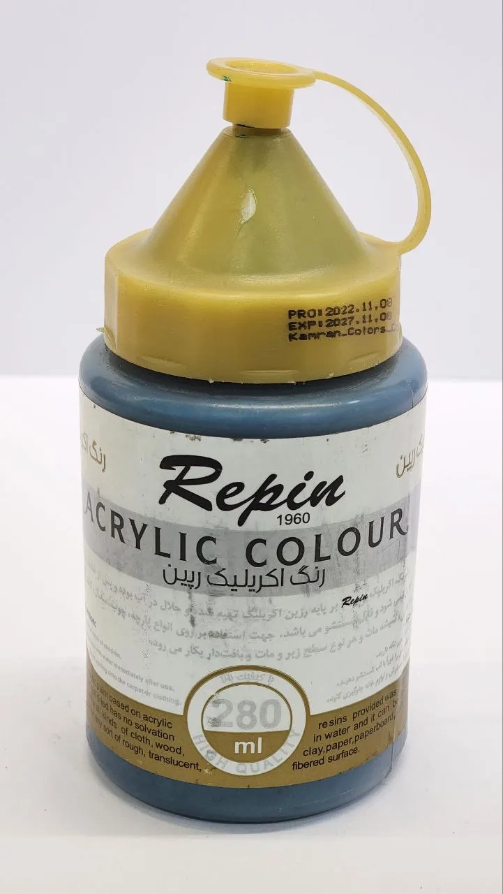 رنگ اکریلیک 280 میل metallic teal blue رپین