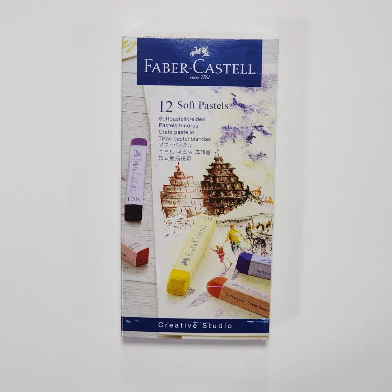 پاستل گچی ۱۲ رنگ فابر کاستل سری Creative Studio