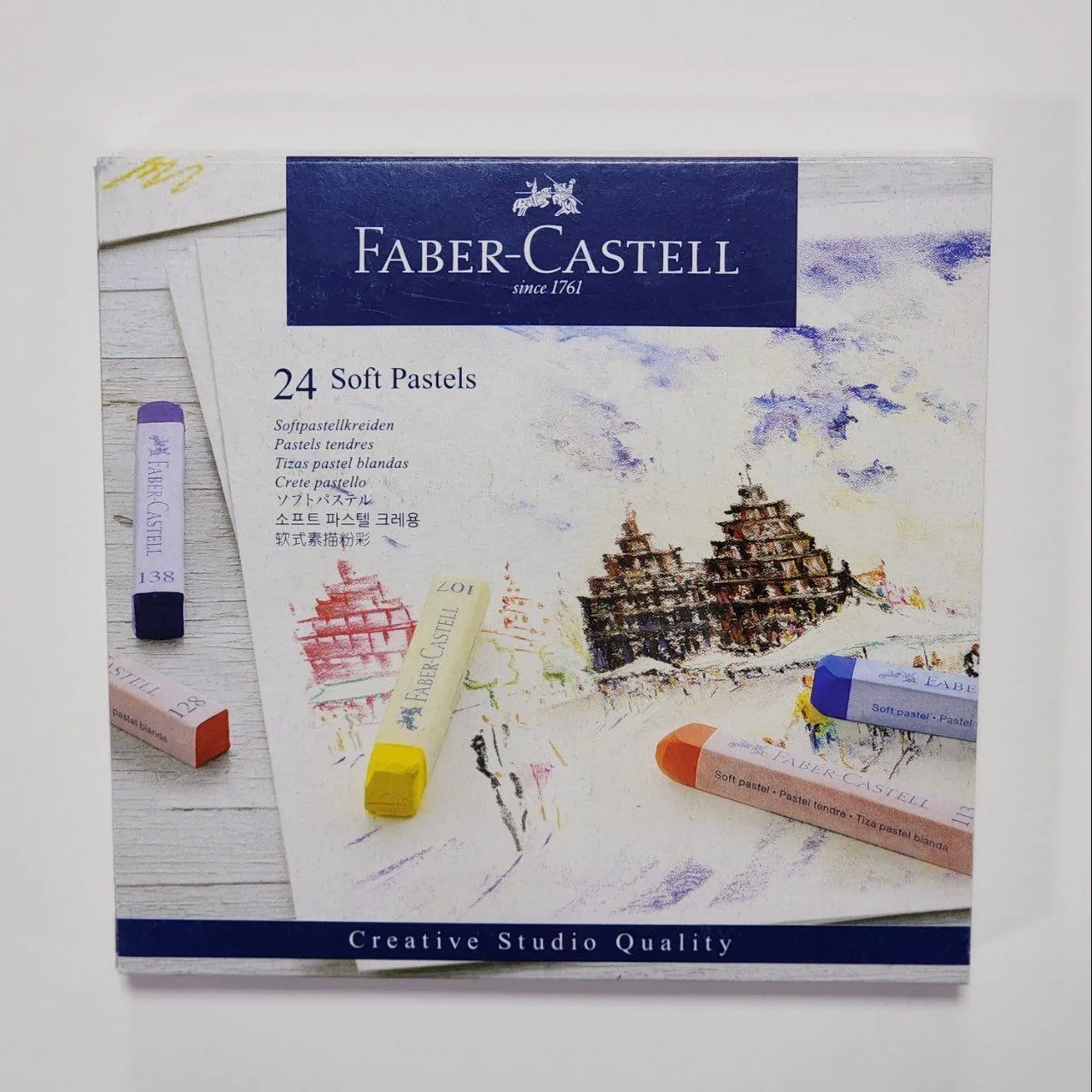 پاستل گچی 24 رنگ فابر کاستل مدل Creative Studio Quality