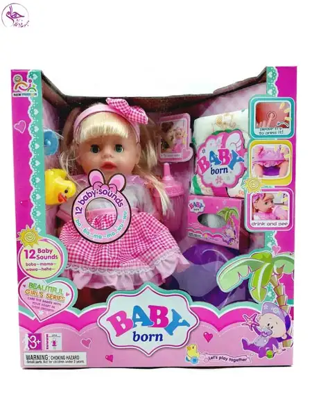 407 عروسک دختر پوشاک و قصری دار موزیکال برند new fashion