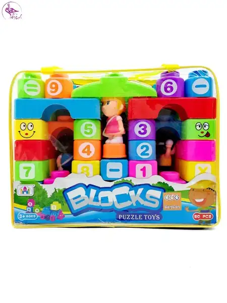 604 ساختنی پلاستیکی آدمک دار 50 تکه برند blocks