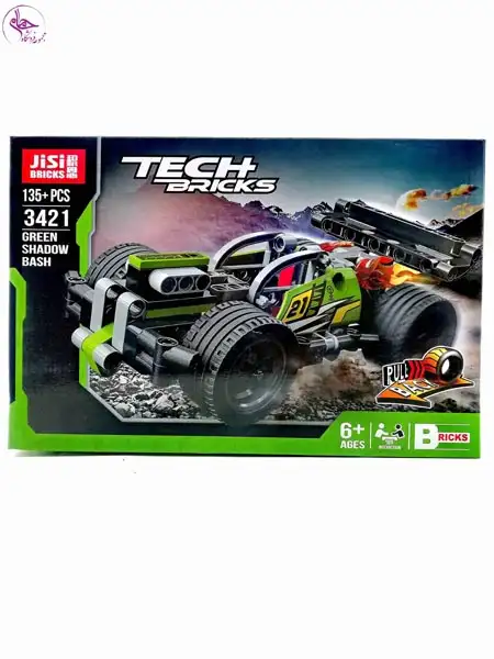 لگو 135تکه ماشین مسابقه ای عقب کش کد 3421 برند jisi
