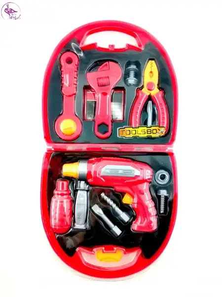 ابزار دریل دار کیفی رو طلقی رنگ قرمز