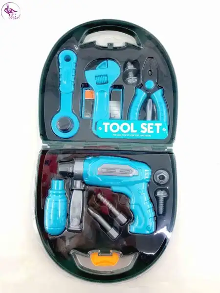 ابزار دریل دار کیفی رو طلقی رنگ آبی