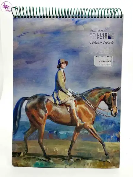 دفتر طراحی A4 کرافت فنر مورب لاین نوت کد LN-3