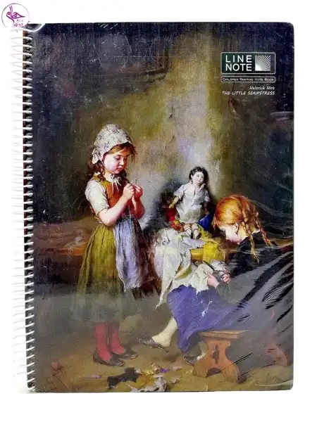 دفتر نقاشی کودکان A4 جلد سخت  فنری لاین نوت کد LN-9