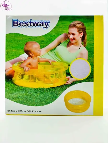 استخر کوچک کف بادی شفاف رنگ زرد کد 51112 برند بست وی