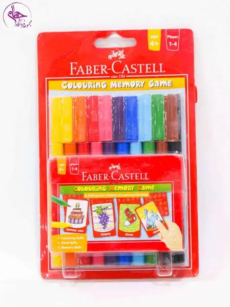 ماژیک بلیستر آویزی درچسبان 10 رنگ + کارت آموزشی155053 فابر