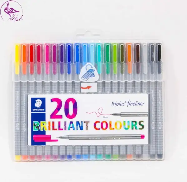 روان نویس نوک نمدی20رنگ طلقی استدلر