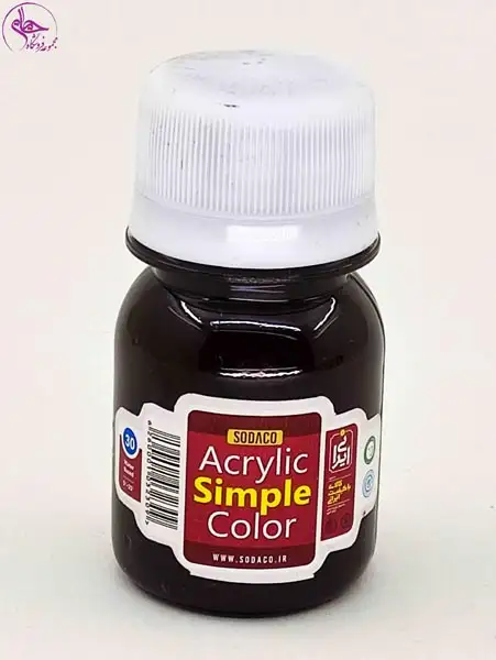 رنگ اکریلیک 30میل سوداکو قهوه ای کد 00303
