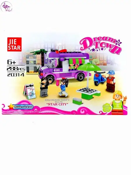 20314 لگو 288 تکه ماشین فود تراک برند jie star