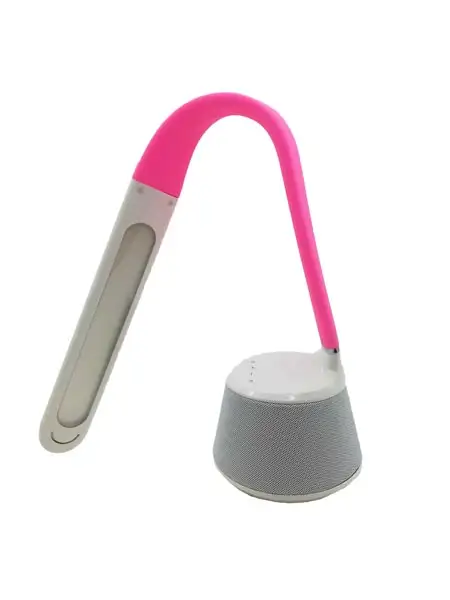 چراغ مطالعه اسپیکر دار و بلوتوث صورتی