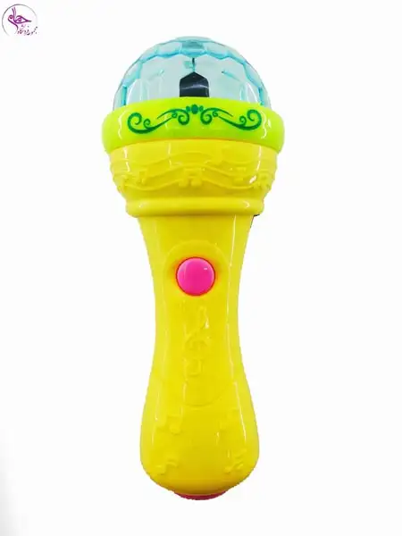 میکروفون موزیکال چراغ دار رنگ زرد کد 365