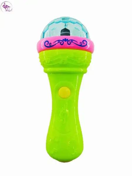 میکروفون موزیکال چراغ دار رنگ سبز کد 365