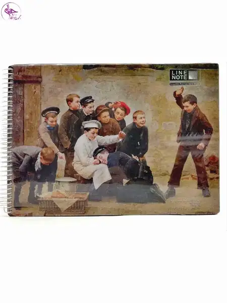 دفتر نقاشی کودکان A4 جلد سخت  فنری لاین نوت کد LN-7