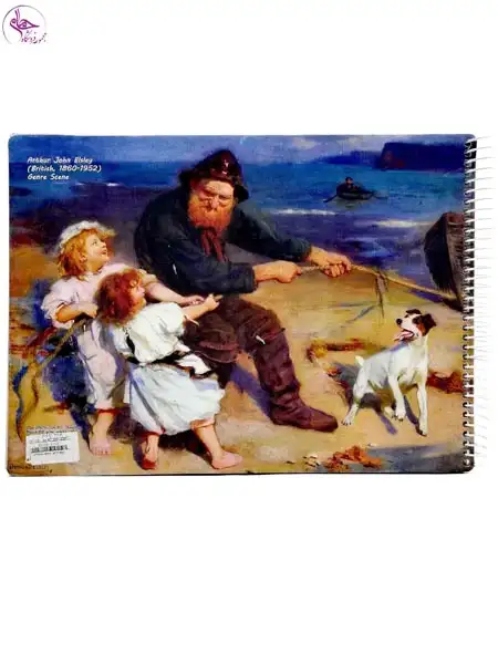 دفتر نقاشی کودکان A4 جلد سخت  فنری لاین نوت کد LN-1