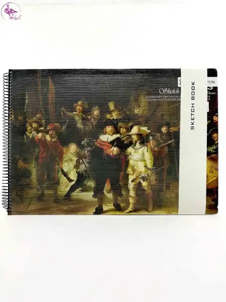 دفتر طراحی A3  فنر مورب کاغذ کرم لاین نوت LN-6