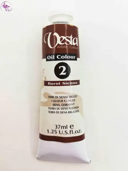 رنگ روغن 37میل وستا Burnt Sienna کد 2