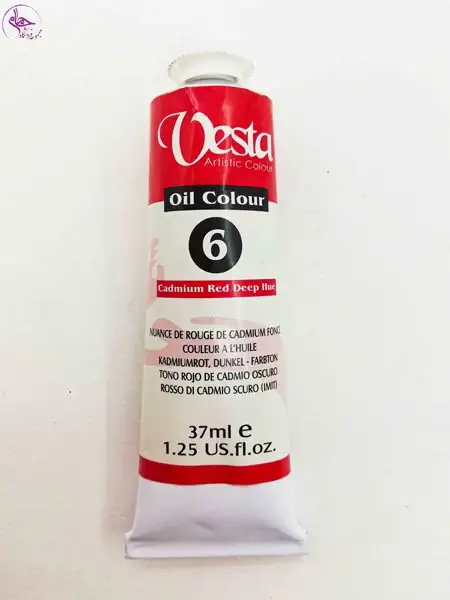 رنگ روغن 37میل وستا Cadmium Red Deep Hue کد 6