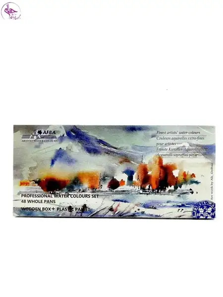آبرنگ48رنگ جعبه چوبی افرا