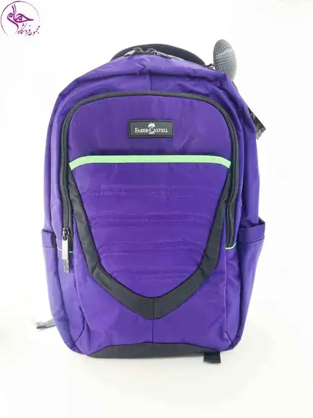 کیف مدرسه چهارزیپ بنفش زیپ مشکی 091180 فابر