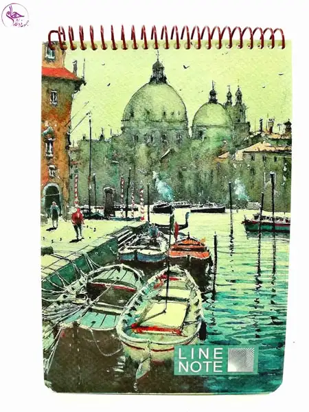 دفتر طراحی حرفه ای A5 فنر مورب لاین نوت LN-1