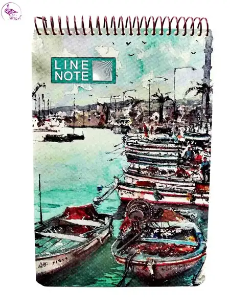 دفتر طراحی حرفه ای A5 فنر مورب لاین نوت LN-4