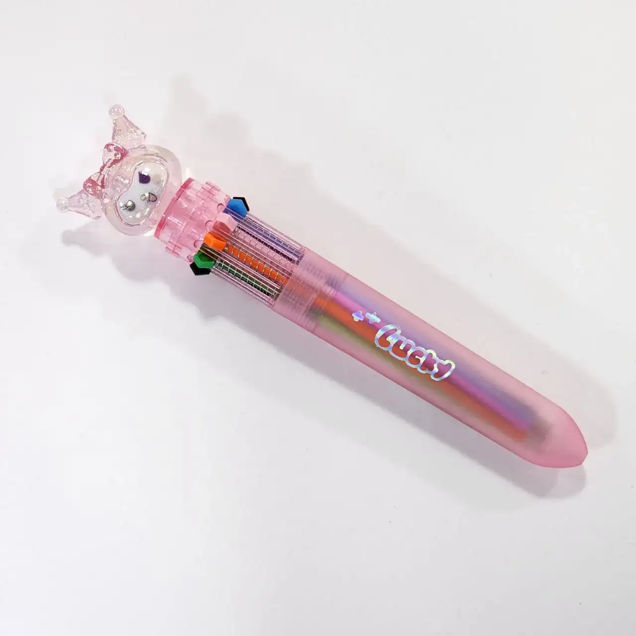 خودکار 10 رنگ کرومی صورتی