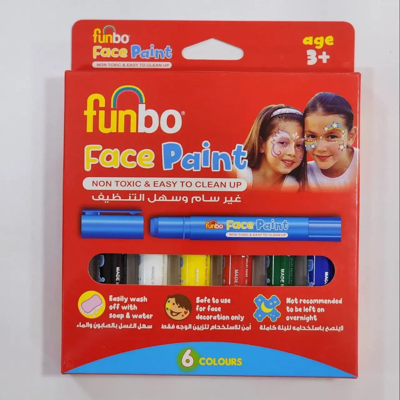 گریم صورت ماتیکی فانبو 6 رنگ متالیک