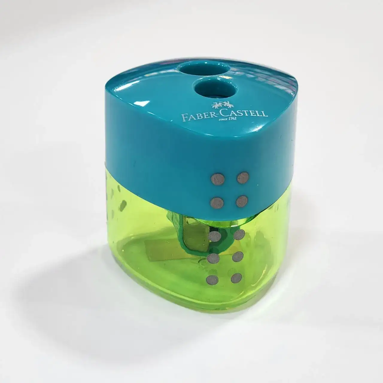 تراش مخزن دار دو سوراخ اتوماتیک گریپ فابر کاستل فیروزه ای