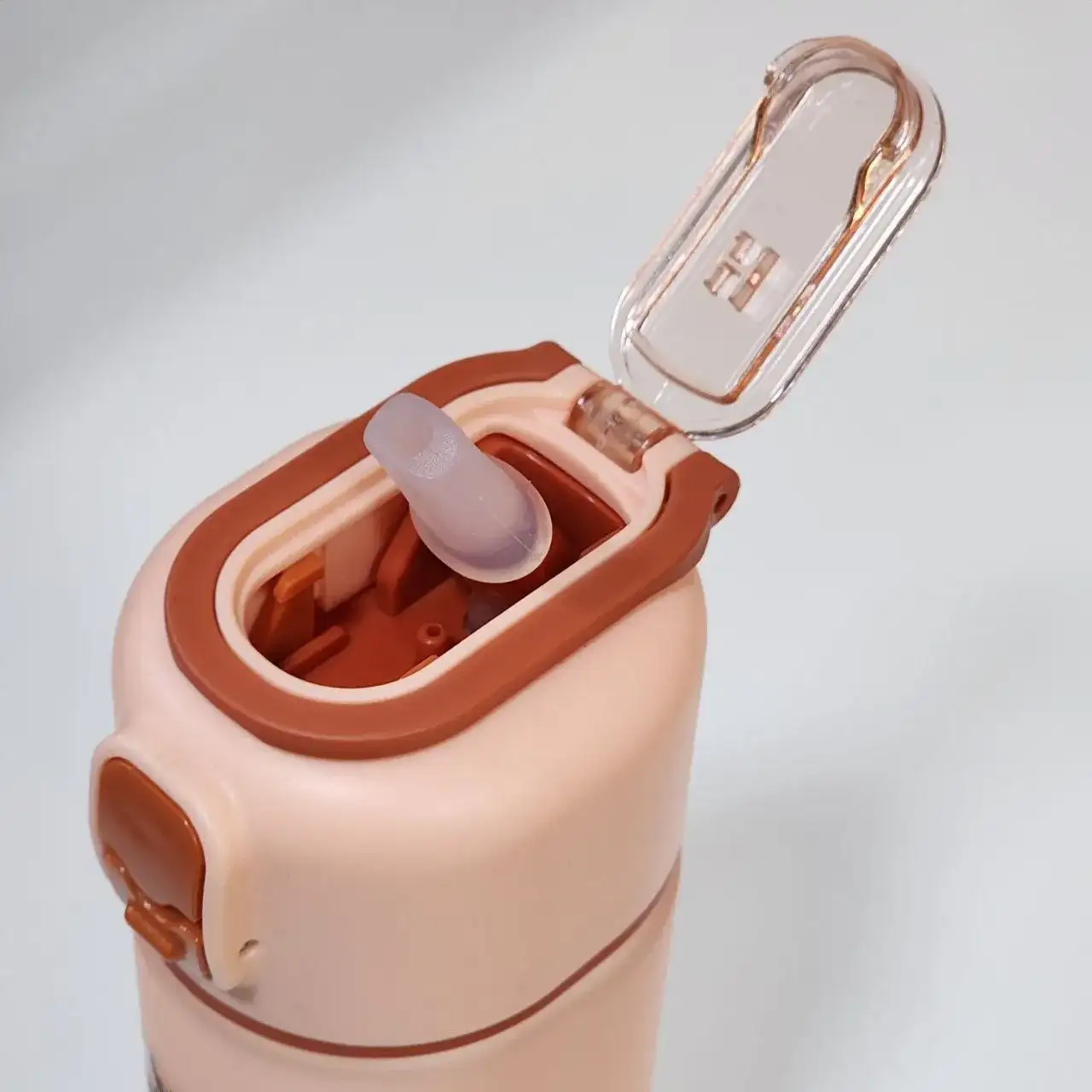 قمقمه اسکول فنس دختر فشن نی دار مدل FA-9354 نارنجی 500 میلی لیتر