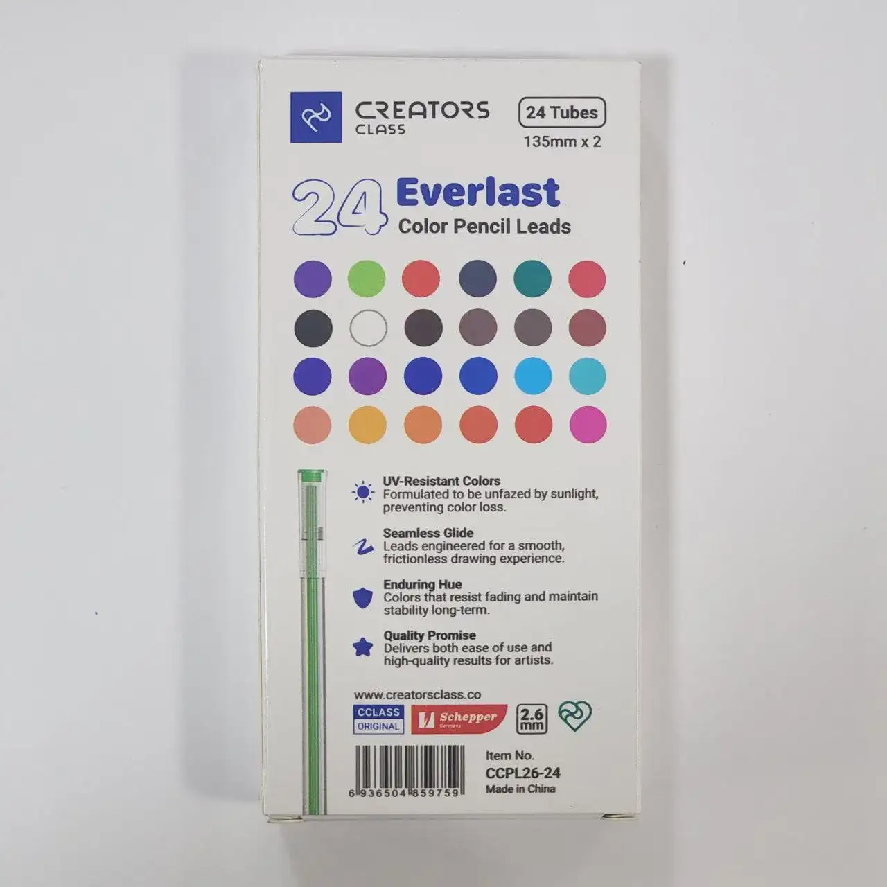 مغز مداد رنگی 24 رنگ اتودی سی کلاس