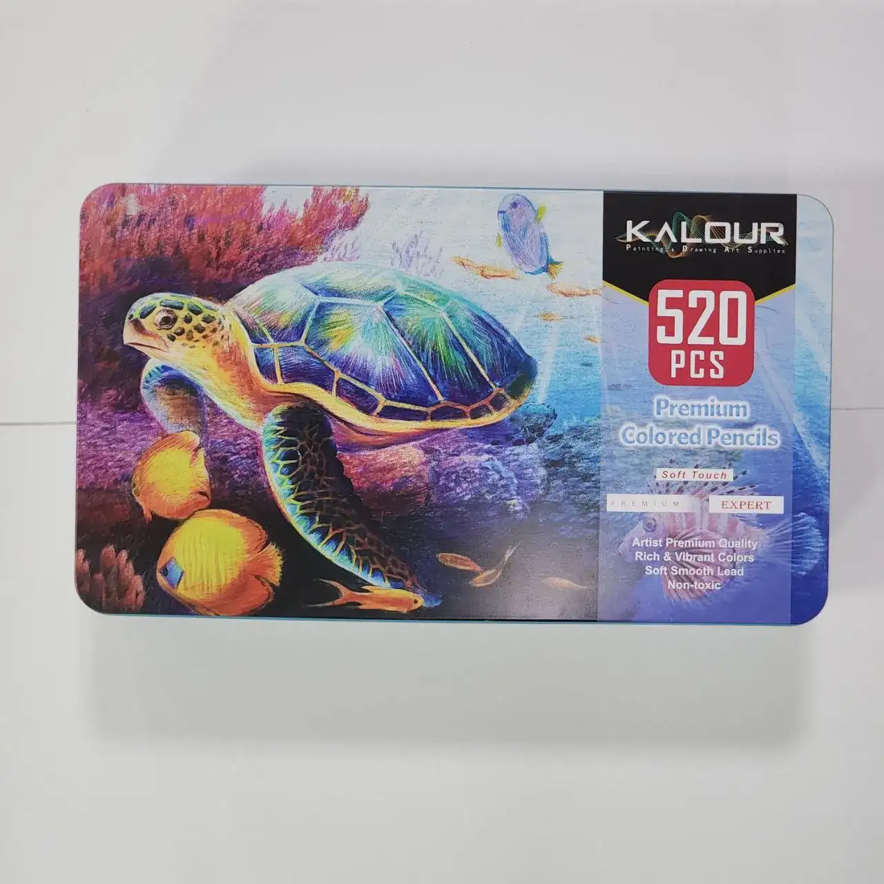 مدادرنگی 520 رنگ جعبه فلزی کالور KALOUR