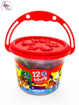 1069خمیر سطلی 12رنگ همراه DVD