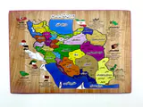 پازل نقشه ایران چوبی ماوا
