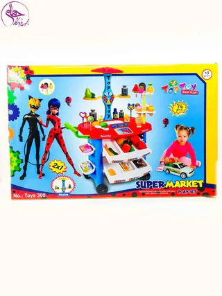 305 سوپر مارکت ترازو دیجیتالی 74 تکه چرخ دار برند top toy
