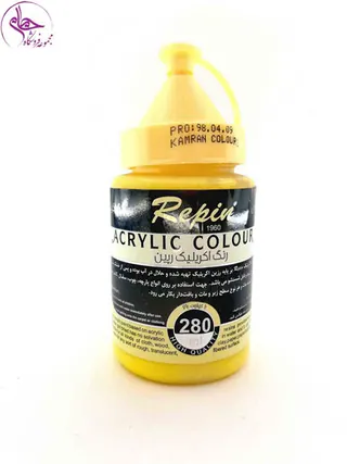 رنگ اکریلیک 280 میل رپین Lemon Yellow کد 7