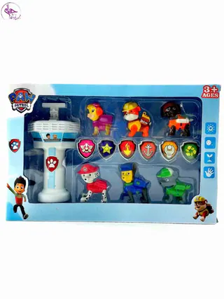 ست سگ های نگهبان 6 عددی با برج مراقبت جعبه ای کد 186