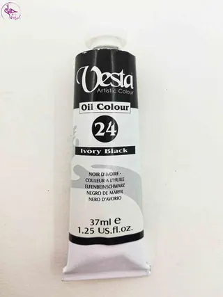 رنگ روغن 37میل وستا Ivory Black کد 24