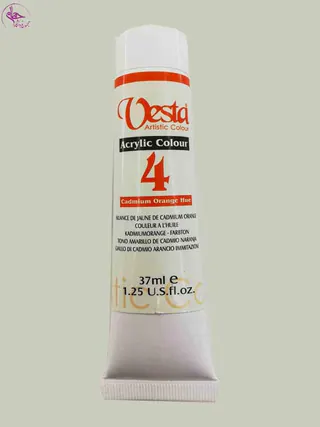 رنگ اکریلیک 37 میل وستا Cadmium Orange Hue کد 4